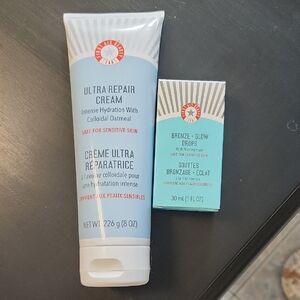 New In Box FAB First Aid Beauty Bronze Glow Drops & Ultra Repair Cream